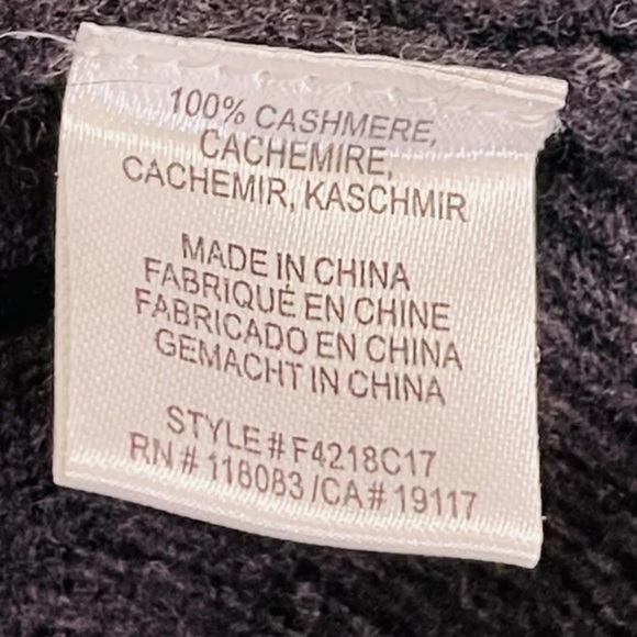 MINNIE ROSE Cashmere Star Print Crewneck Sweater L - Picture 5 of 5